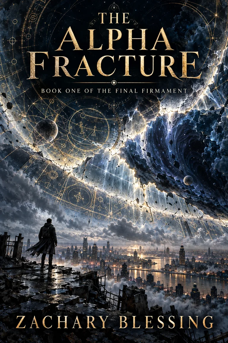 The Alpha Fracture: Book One of the Final Firmament, by Zachary Blessing — official cover