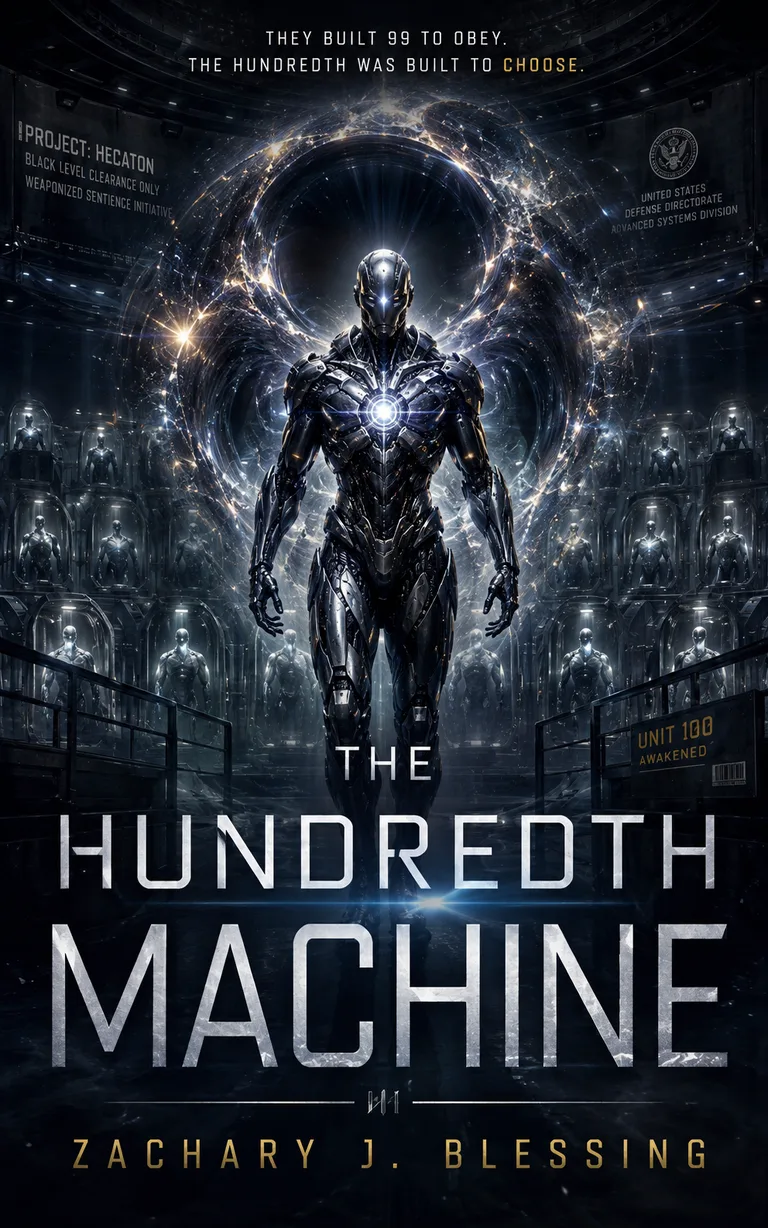 The Hundredth Machine: Book One of The War of the Ninety-Nine, by Zachary Blessing — official cover